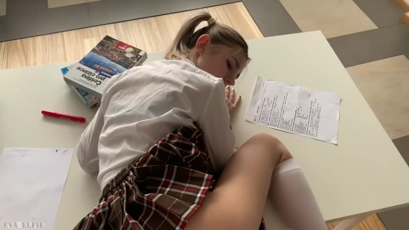Student Eva Elfie gets fucked right in the classroom