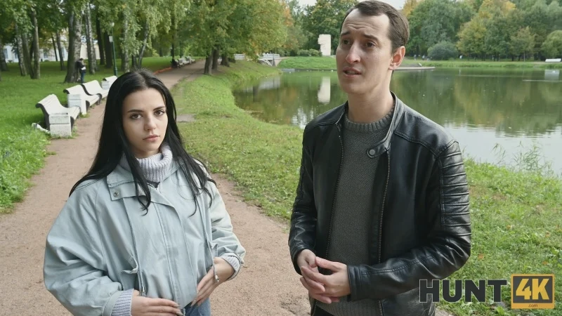 Hunt4K – Athletic brunette woman an awful poet and a great lover